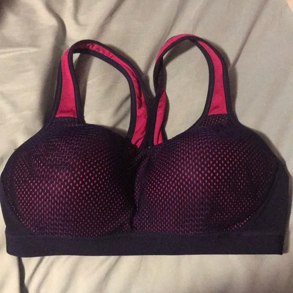 Champion sports bra, pink and purple